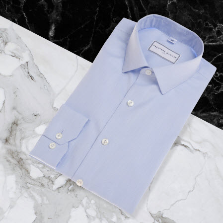 Small blue striped shirt
