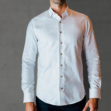 White thick oxford shirt