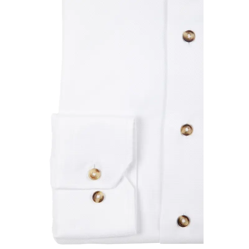 Chemise blanche Oxford natté boutons corne Toutes nos chemises