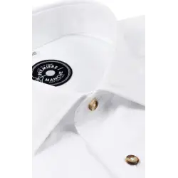 Chemise blanche Oxford natté boutons corne Toutes nos chemises
