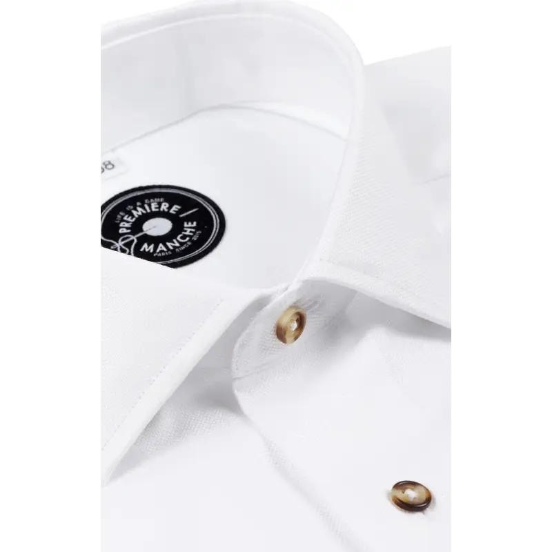 White thick oxford shirt