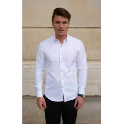 Chemise blanche Oxford natté boutons corne Toutes nos chemises