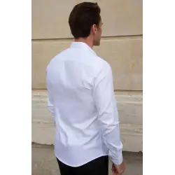 White thick oxford shirt