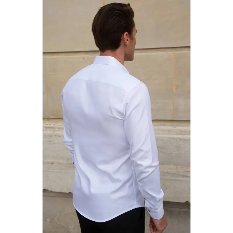 Chemise blanche Oxford natté boutons corne Toutes nos chemises