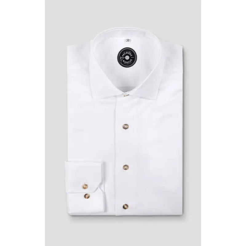 White thick oxford shirt