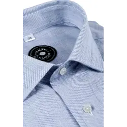 Chemise chambray bleu rayé Chemises Hommes