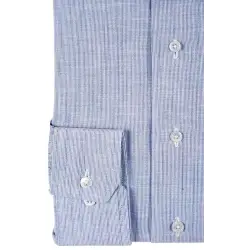 Blue striped chambray
