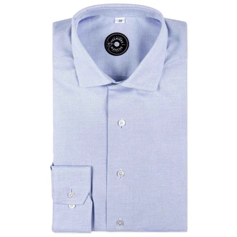 Chemise micro-motifs bleus Chemises Hommes