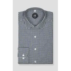Chemise à carreaux bleu en coton gratté Chemises casual