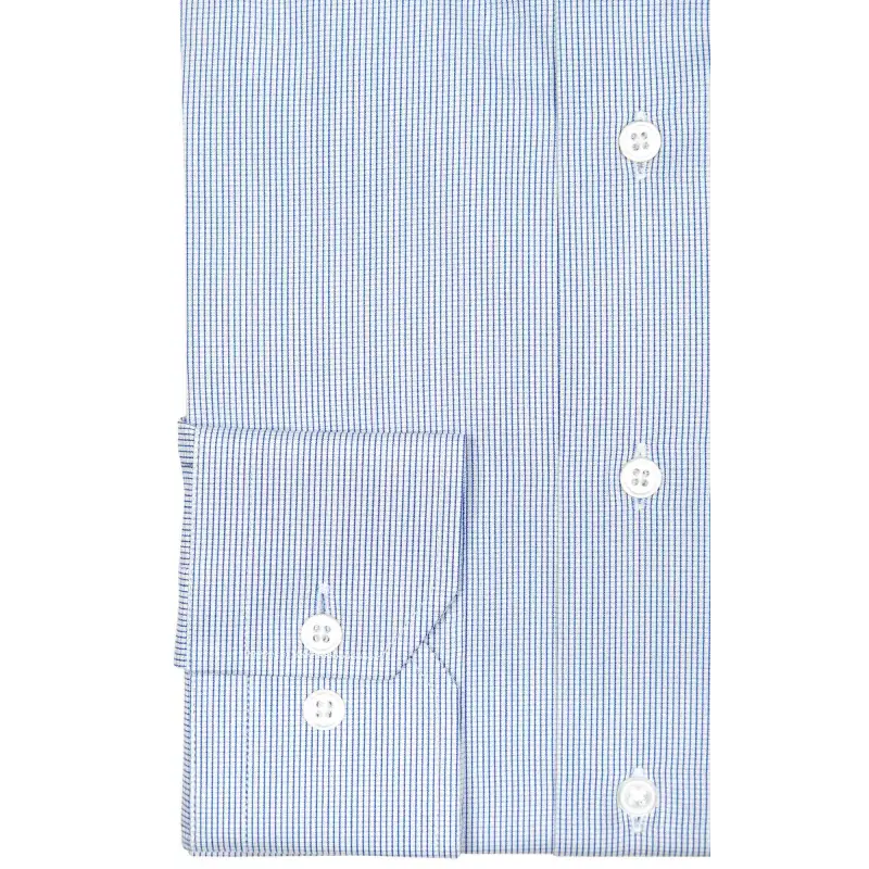 Chemise mini carreaux bleu Chemises Hommes