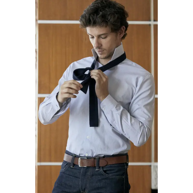 Mini checked blue shirt