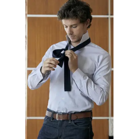 Chemise mini carreaux bleu Chemises Hommes