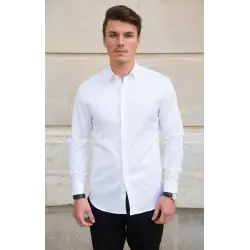 Chemise blanche twill Chemises Hommes