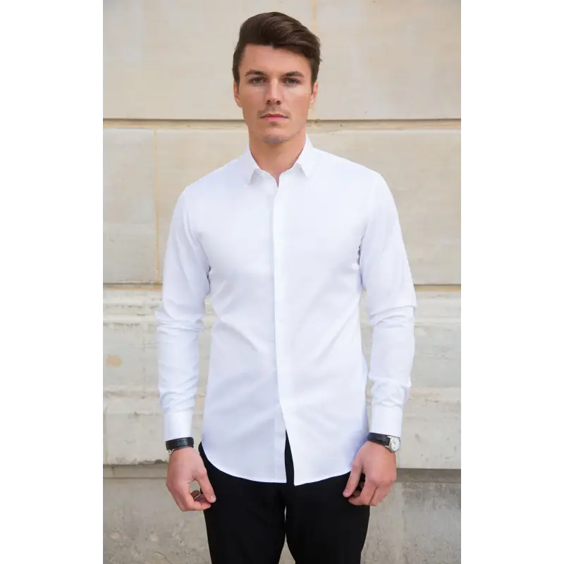 Chemise blanche twill Chemises Hommes
