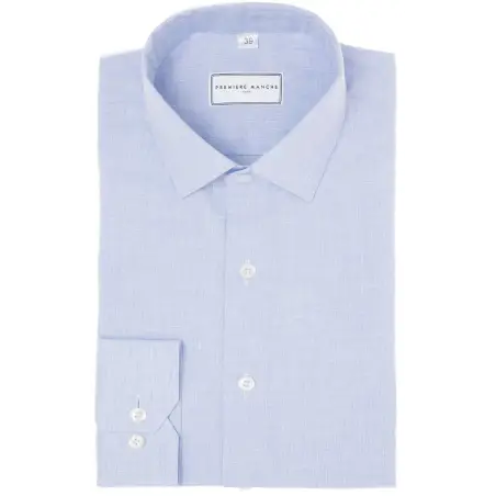 Chemise lin bleu ciel Chemises en lin