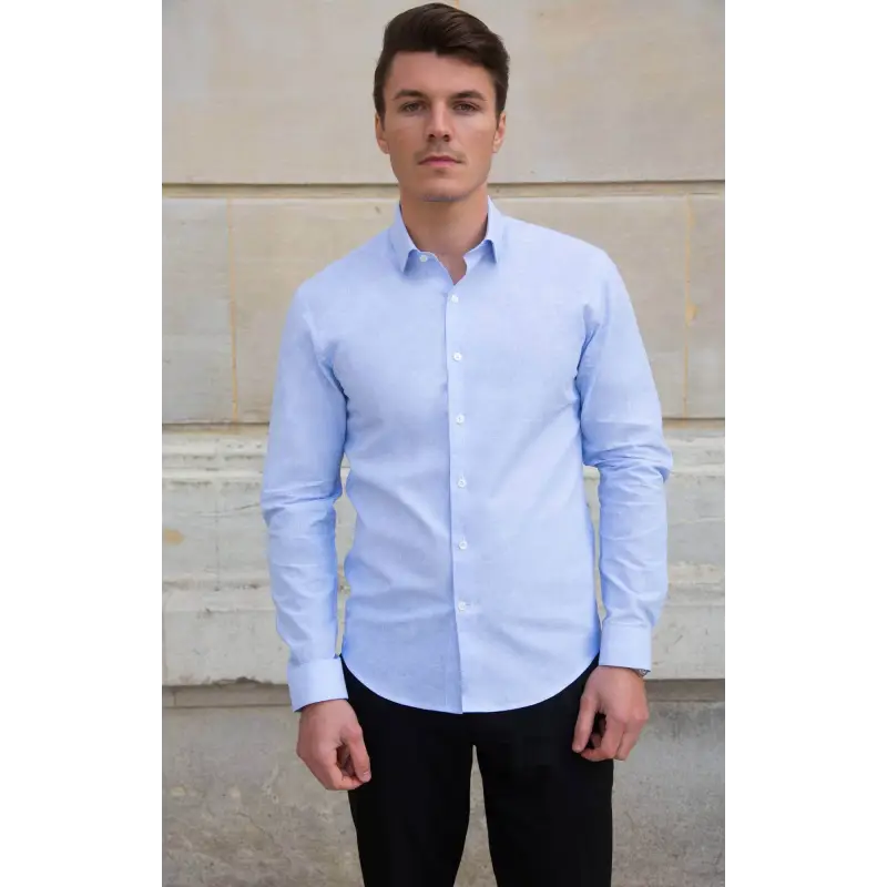 Chemise lin bleu ciel Chemises en lin