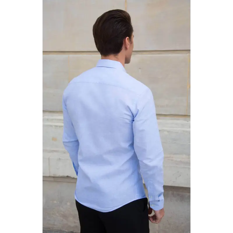Chemise lin bleu ciel Chemises en lin