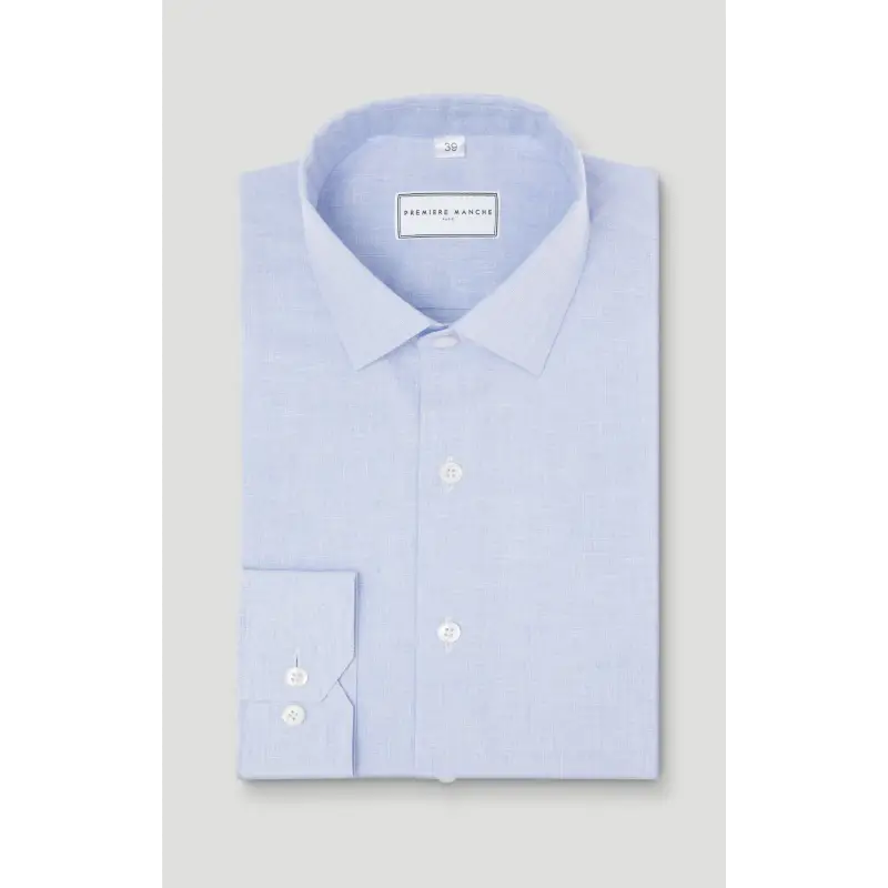 Chemise lin bleu ciel Chemises en lin