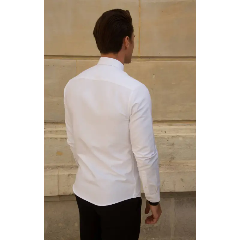 White thick oxford shirt 