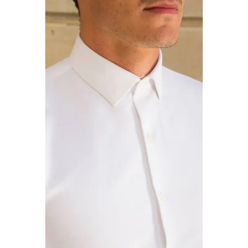 White thick oxford shirt 