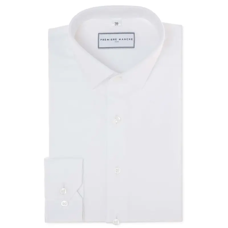 White thick oxford shirt 