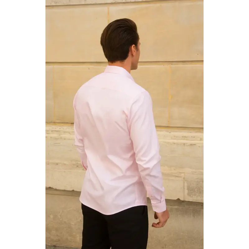 Chemise dobby rose Chemises Hommes