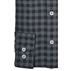 Checked grey flannel shirt