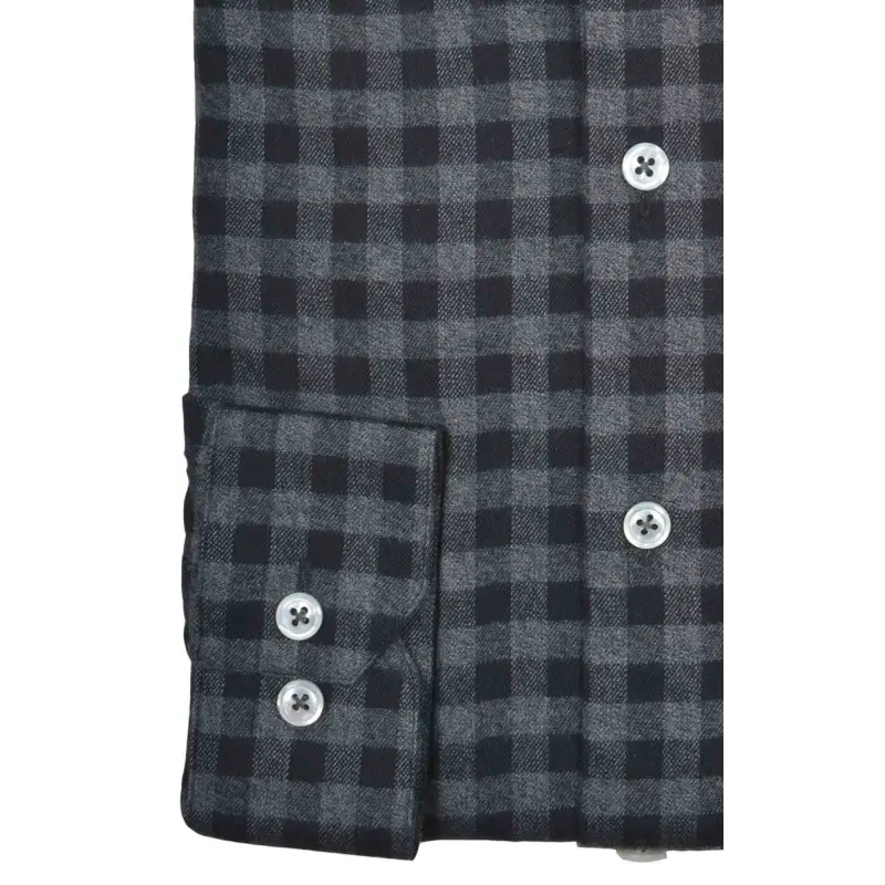 Checked grey flannel shirt