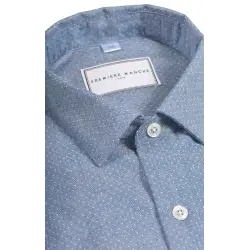 Chemise denim bleu à pois Chemises pois