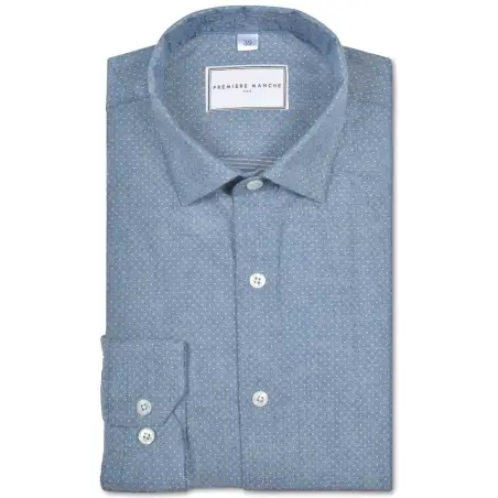 Chemise denim bleu à pois Chemises pois
