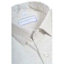 White oxford shirt with dots