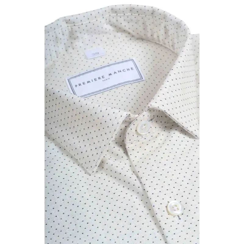 White oxford shirt with dots
