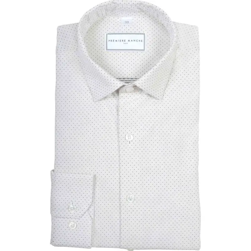 White oxford shirt with dots