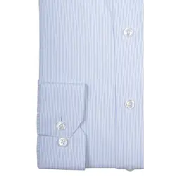 Blue poplin striped shirt