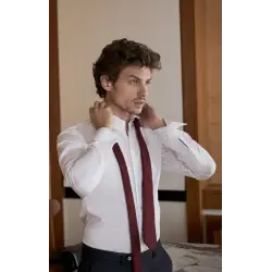 Chemise blanche dobby Chemises Hommes