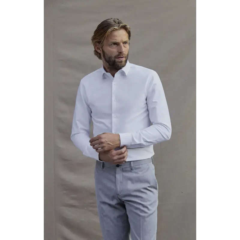 Chemise blanche dobby Chemises Hommes