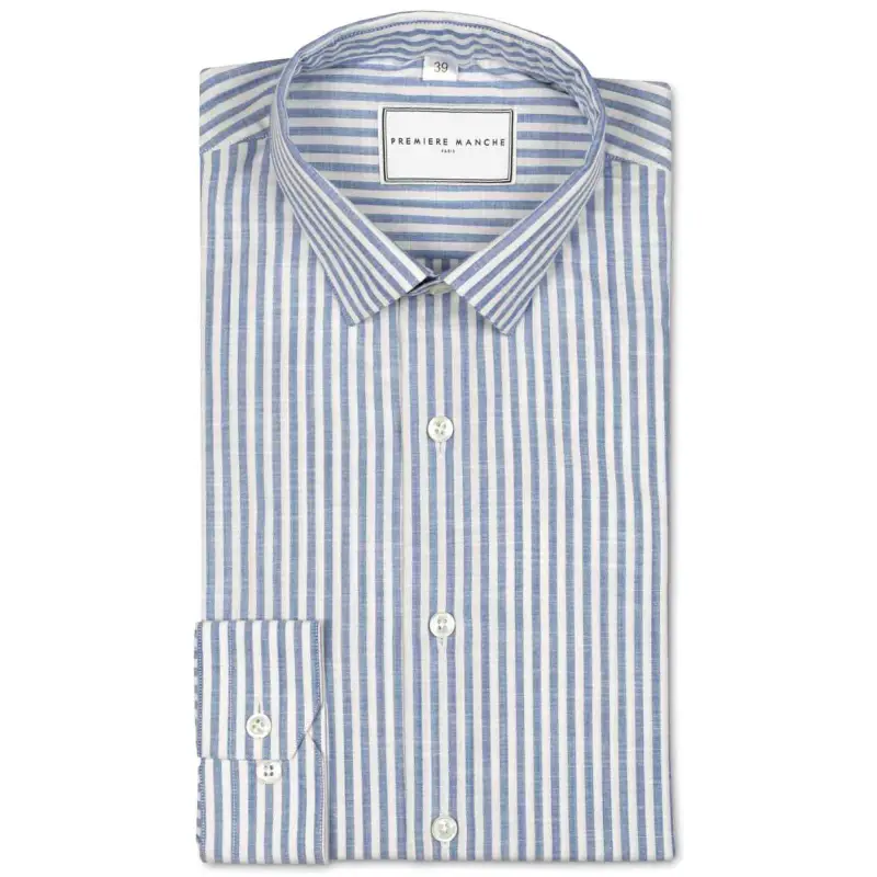 Chemise chambray rayures equidistantes Chemises Hommes