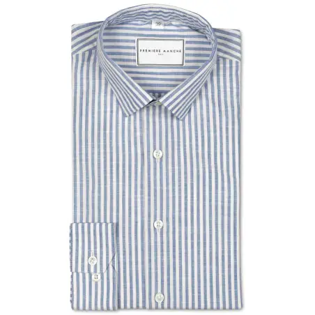 Chemise chambray rayures equidistantes Chemises Hommes