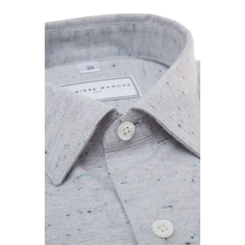 Grey shirt with micro dots