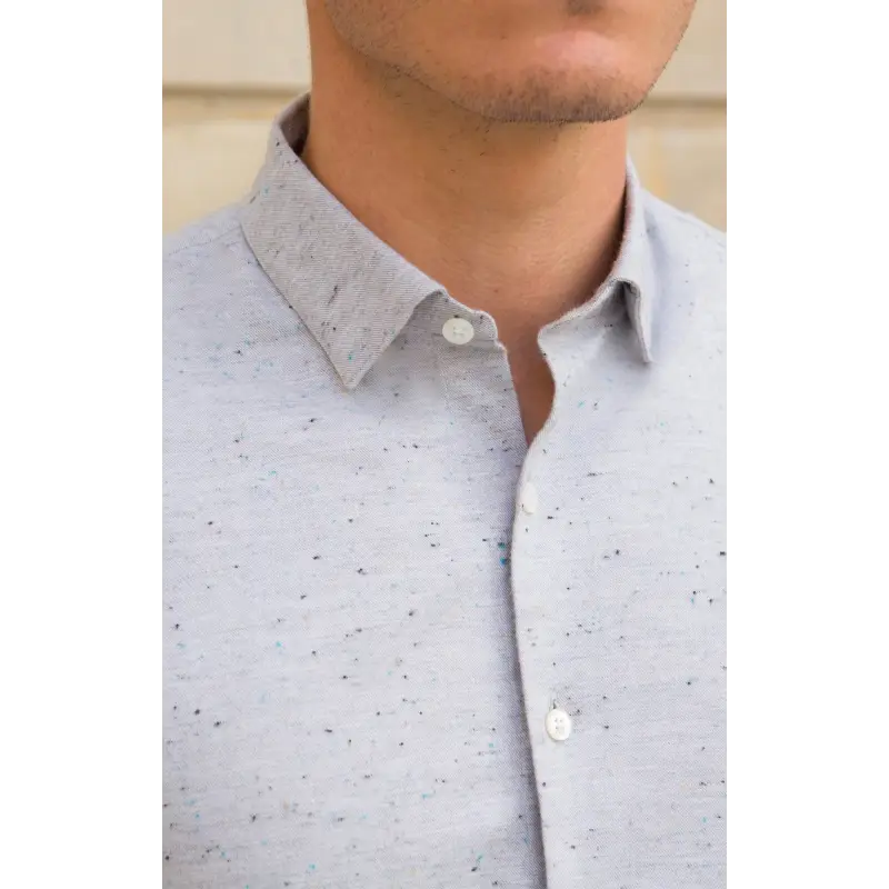 Grey shirt with micro dots
