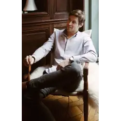 Chemise grise à puces Chemises pois