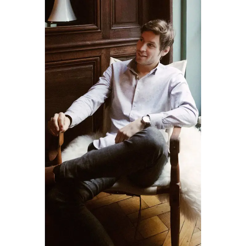 Grey shirt with micro dots