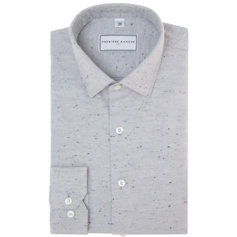 Chemise grise à puces Chemises pois