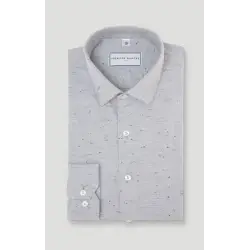 Chemise grise à puces Chemises pois