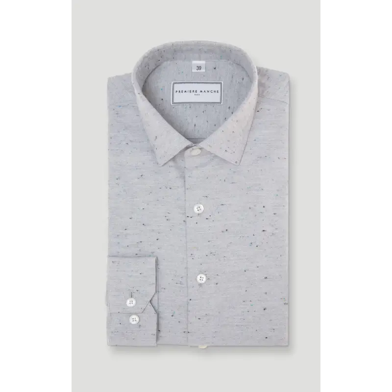 Chemise grise à puces Chemises pois