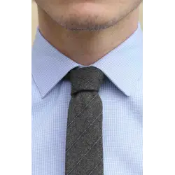 Cravate Barry laine & cachemire rayé Cravates