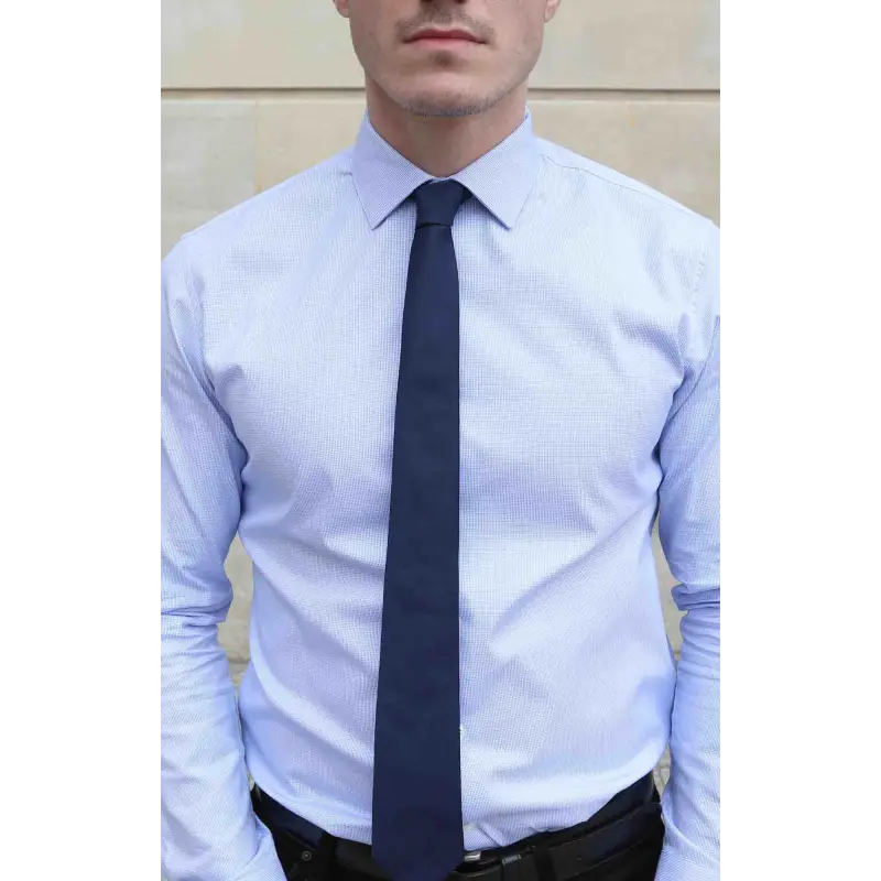 Cravate Austen soie bleue Cravates