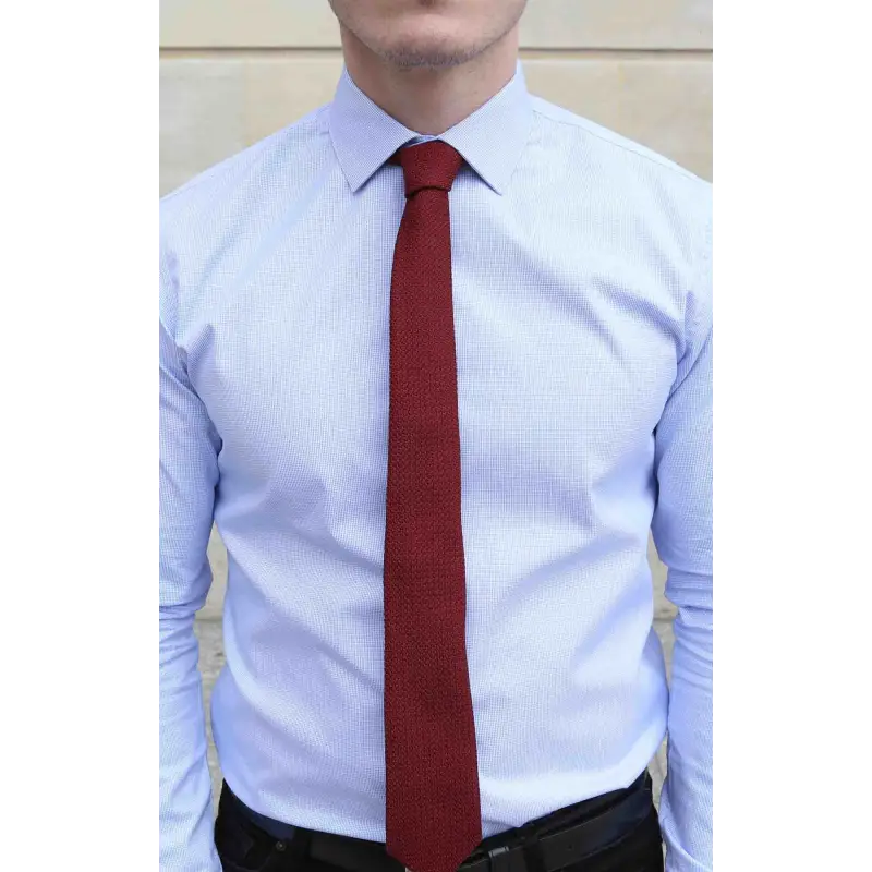 Cravate Austen grenadine rouge Cravates