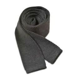 Cravate Austen tricot gris Home