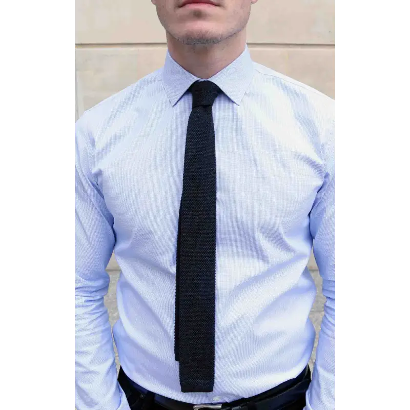 Cravate Austen tricot gris Home